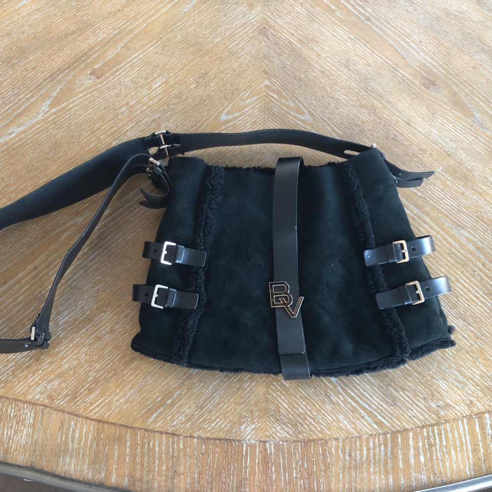 Bottega Veneta Nappa Leather-Trimmed Suede Crossbody Bag
